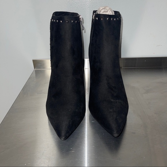 Allegra K Pointed Toe Stiletto Black Ankle Bootie - Picture 3 of 10